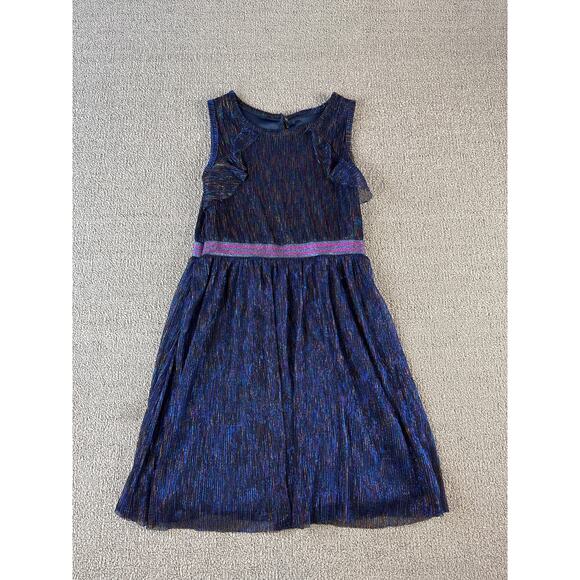 Wonder Nation Girls Dress Blue Metallic Sleeveless Size Medium - Picture 1 of 6